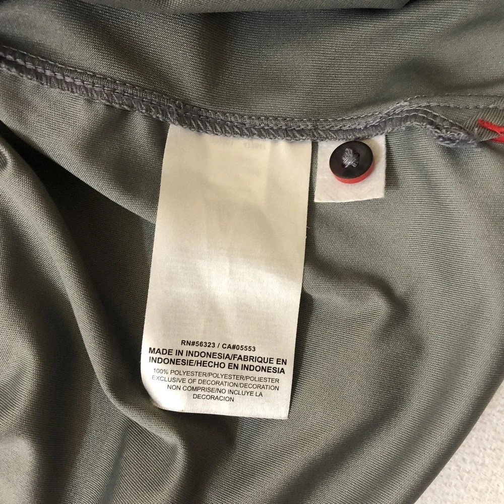 Ohio State Buckeyes‎ Shirt Mens 2XL Gray Striped Nike Dri Fit Polo NCAA Football